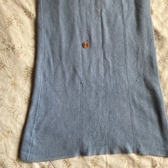 Blue knit maxi dress size small in great condition - Picture 5 of 6